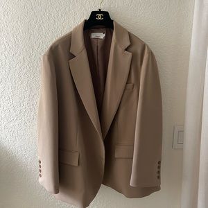 The Frankie Shop Béa Oversized Blazer Latte Small